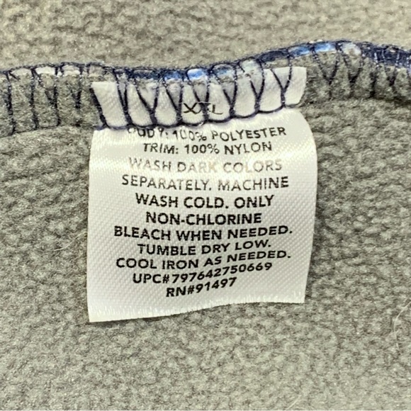 Southern Grit Men's Tundra Fleece 1/4 Snap Navy Blue Striped Pullover - Size XXL - Picture 15 of 15